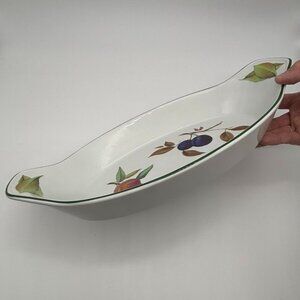 Royal Worcester Fine China in Evesham Vale Pattern Large Oval Fish Dish Signed~~